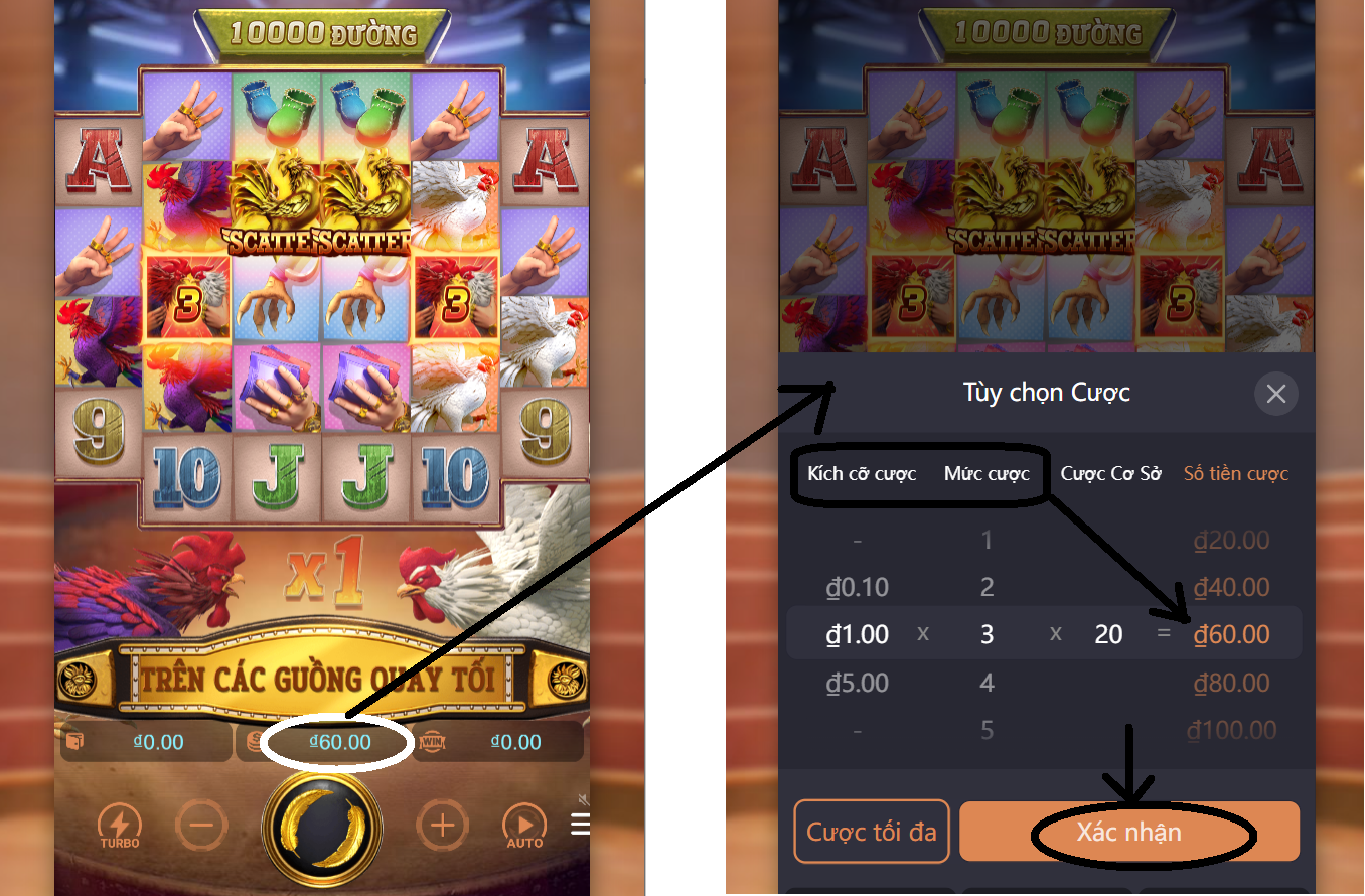 Hướng dẫn đặt cược trong game Gà chọi dân gian