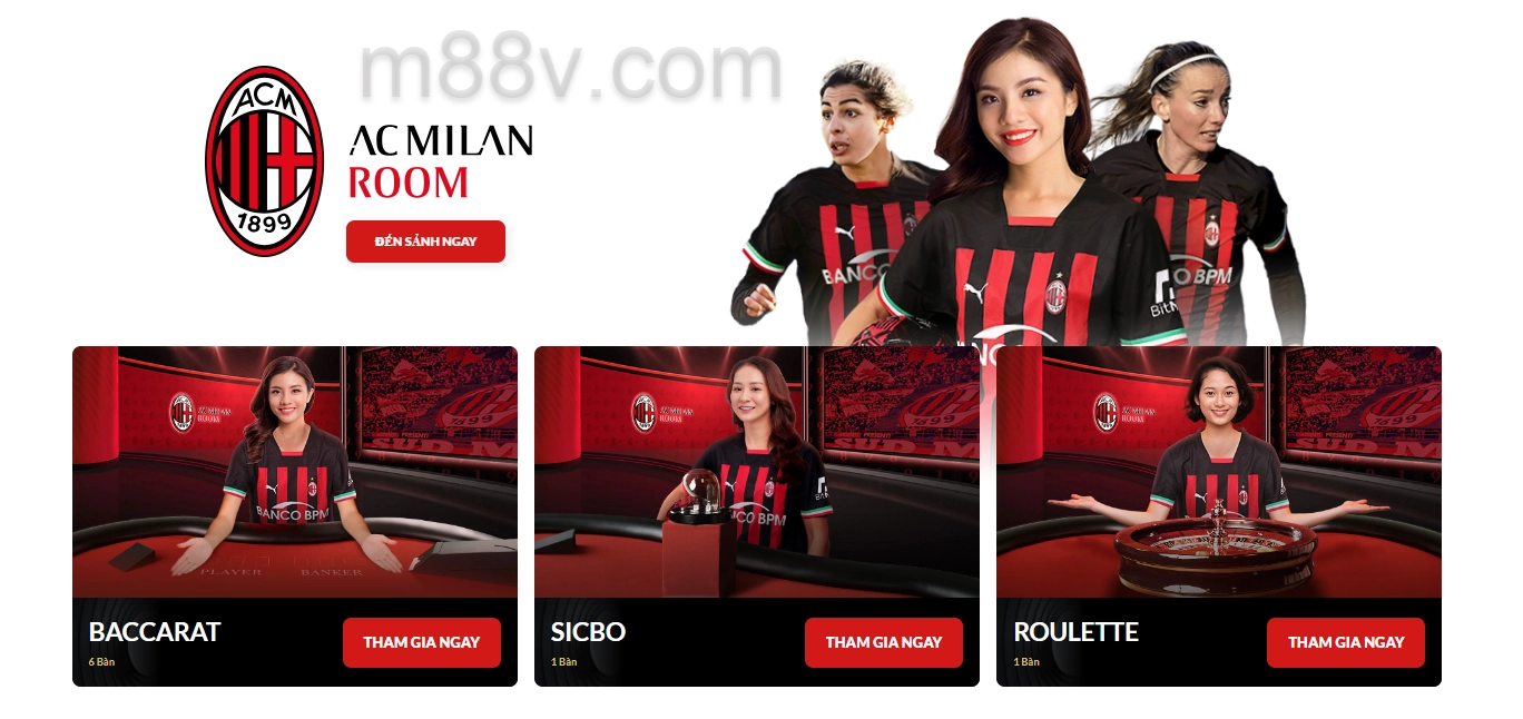 Sảnh AC Milan đầy quyền lực và hấp dẫn